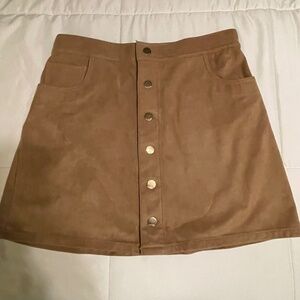 Express Faux Suede Mini Skirt - Size 6